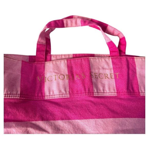 Victoria's Secret 2010 era shoulder canvas beach style bag 22" tall x 12" wide. - Picture 2 of 4